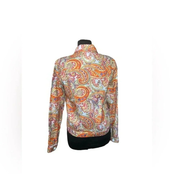 Celine Slime Jacket in Light Blue Vintage Paisley L'AGENCE - Picture 3 of 7